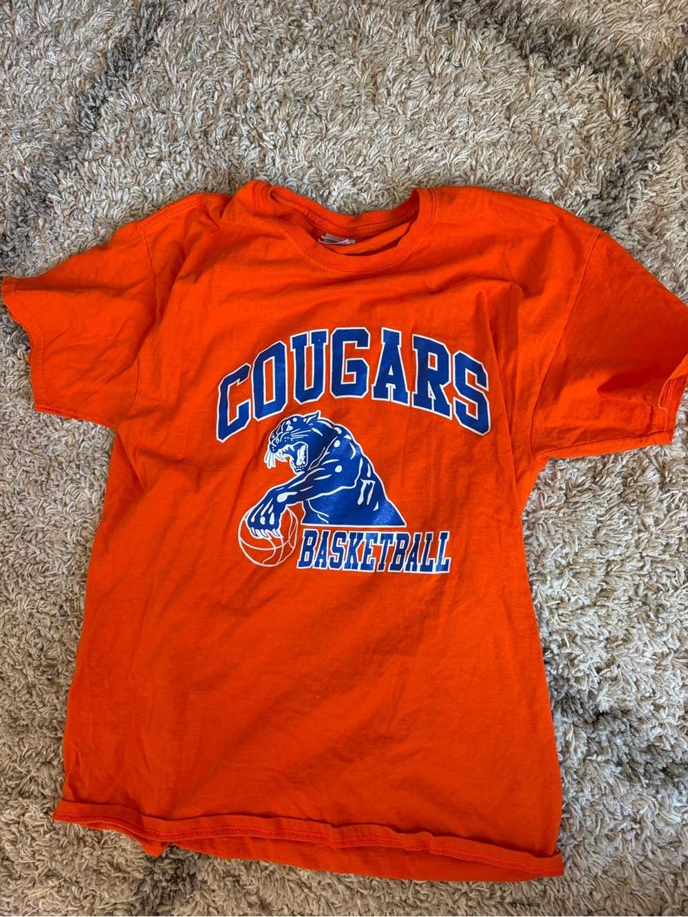 Cougars Basketball Kids' Orange Graphic T-Shirt